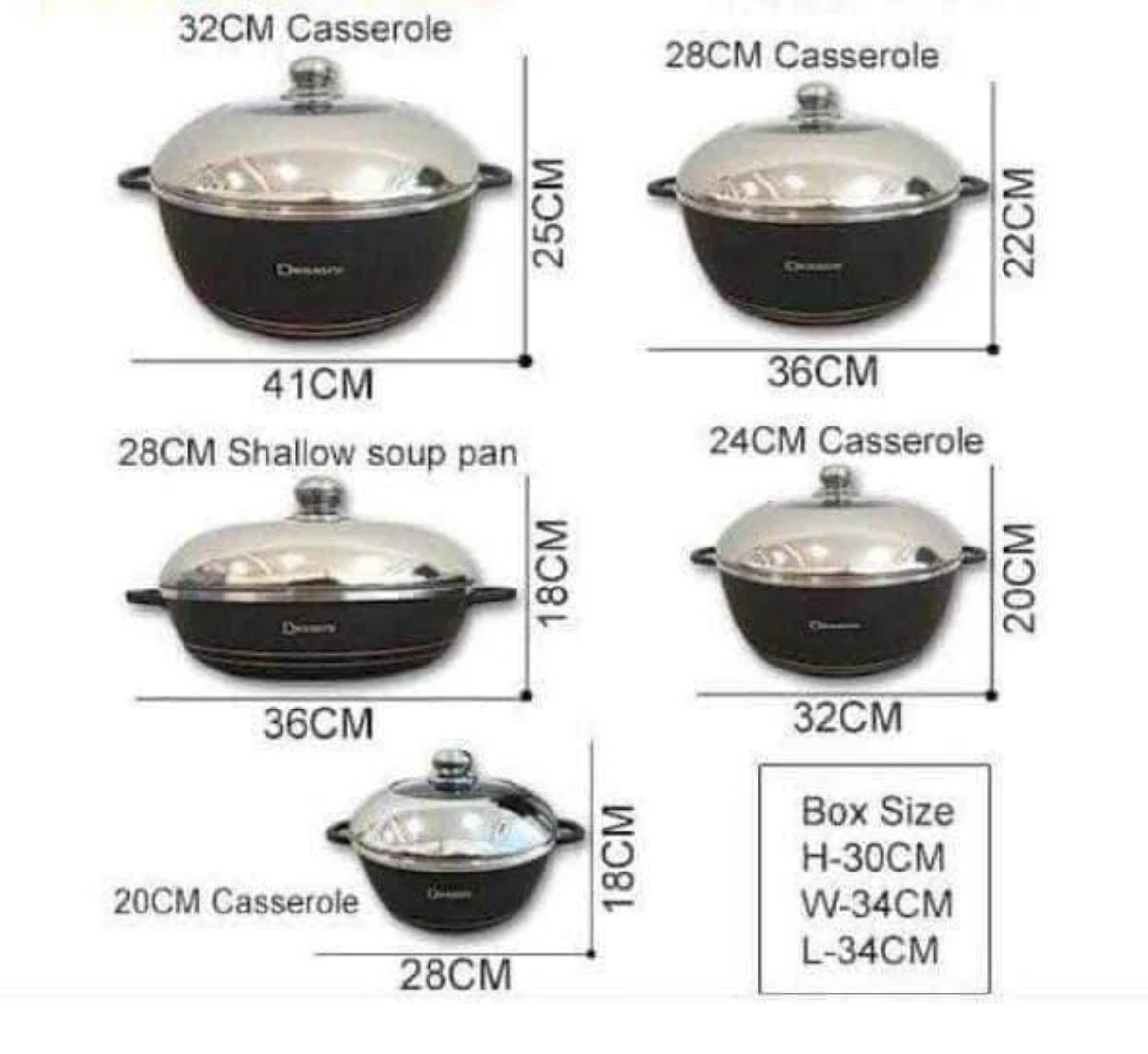 Serie casseroles aluminium anti-adhesif couvercle en verre