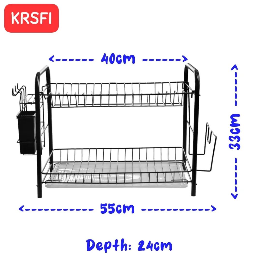 Egouttoir Organisateur de vaisselle à 2 niveaux