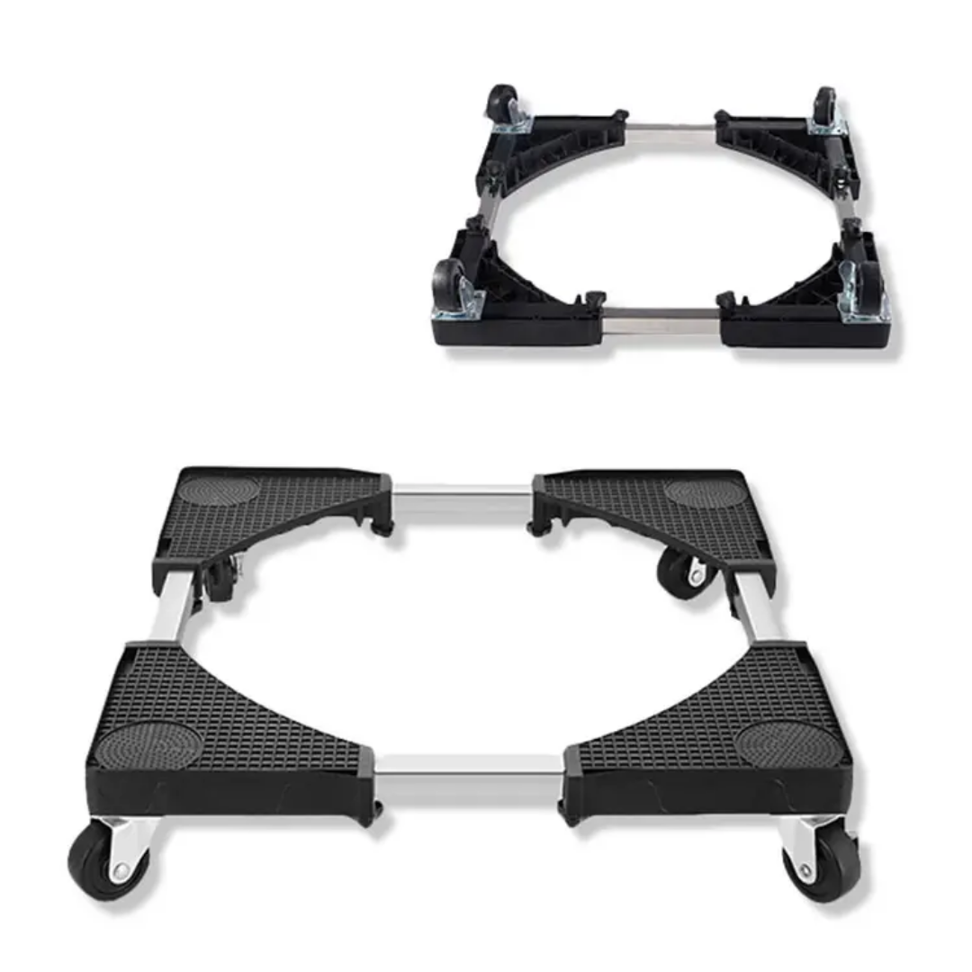 Base mobile réglable anti-vibrateur pour machine à laver