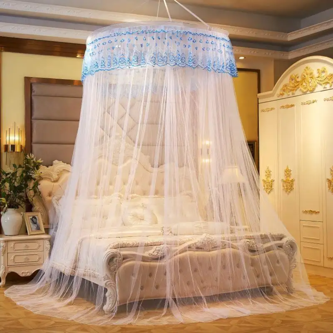 Moustiquaire pliante en dentelle bon marché, 100% polyester, princesse, fourniture ponctuelle